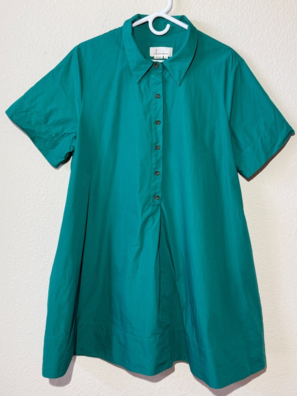 ANTHROPOLOGIE The Pollie Short-sleeve Swing Tunic Mini Dress - Picture 2 of 7